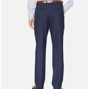 Franklin Tailored Men's Expandable Waist Classic Dress Pant, Blue, 30 x 30